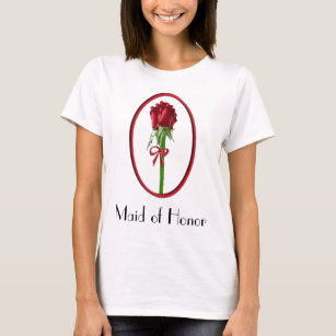 Red Roses Maid of Honor T-shirt