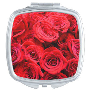 Red Roses Makeup Mirror