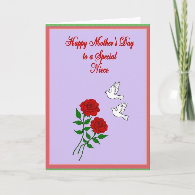 Red Roses Mothers Day Love Card (Front)