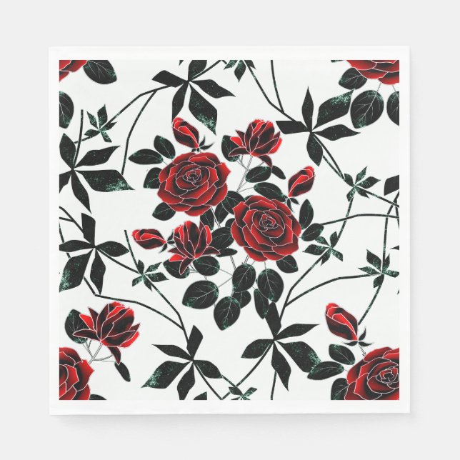 Red roses . napkins (Front)
