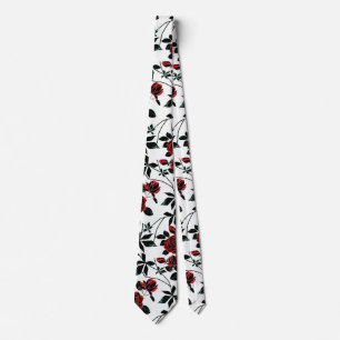 Red roses . neck tie