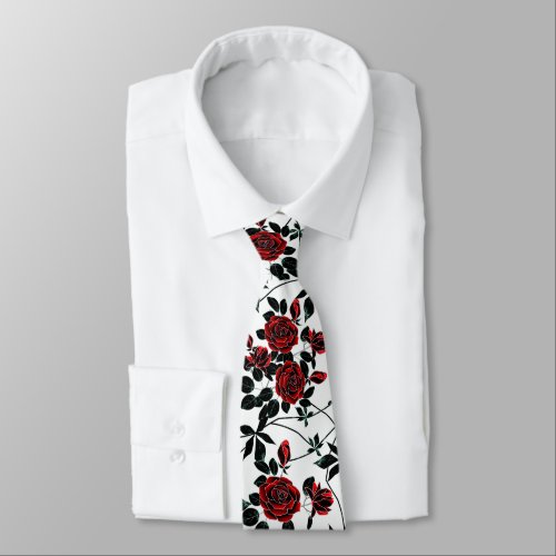 Red roses  neck tie