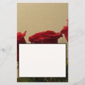 Red Roses Note Sheet/Invitation (Front)