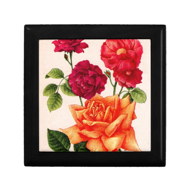 red roses orange roses gift box (Front)