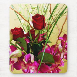 Red Roses & Orchids_ Mouse Pad