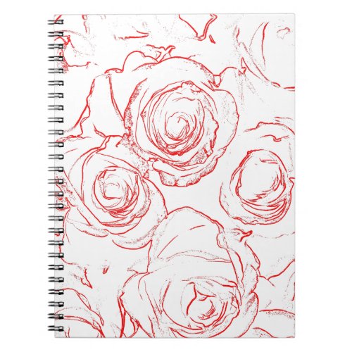 Red Roses Outlines Notebook