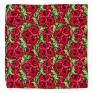 Red Roses Path Flower Garland Bandana