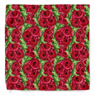 Red Roses Path Flower Garland Bandana