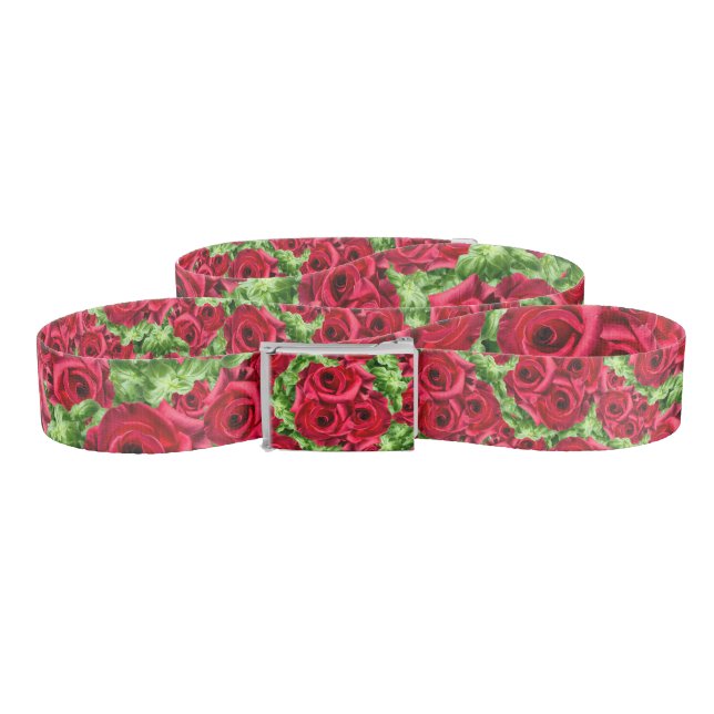 Red Roses Path Flower Garland Belt (Zig-Zag)