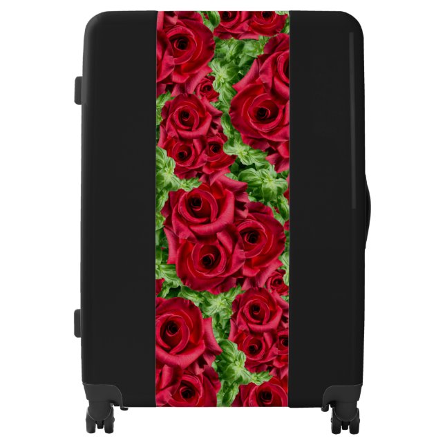 Red Roses Path Flower Garland Luggage (Front)