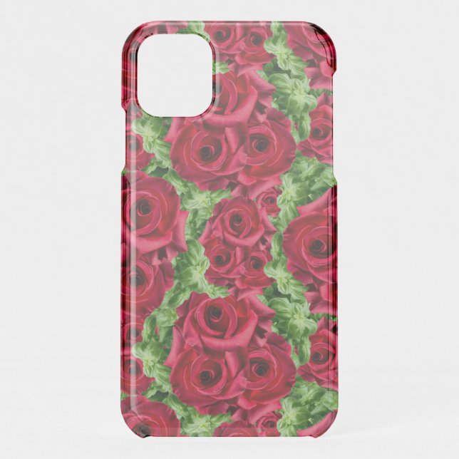 Red Roses Path Flower Garland Uncommon iPhone Case (Back)