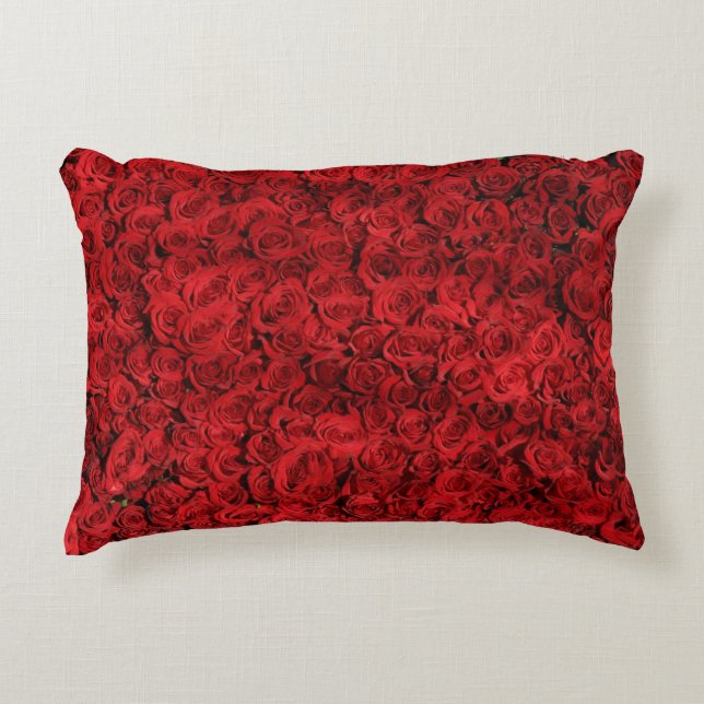 Red Roses Pattern-37431 Accent Pillow (Front)