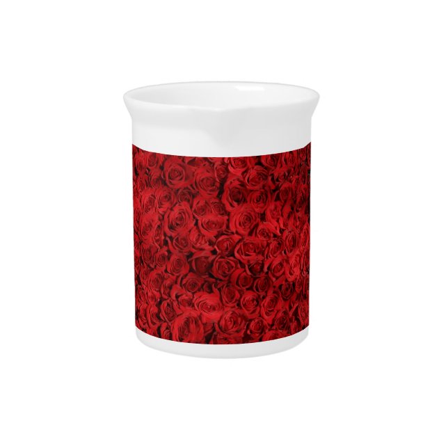 Red Roses Pattern-37431 Beverage Pitcher (Front)