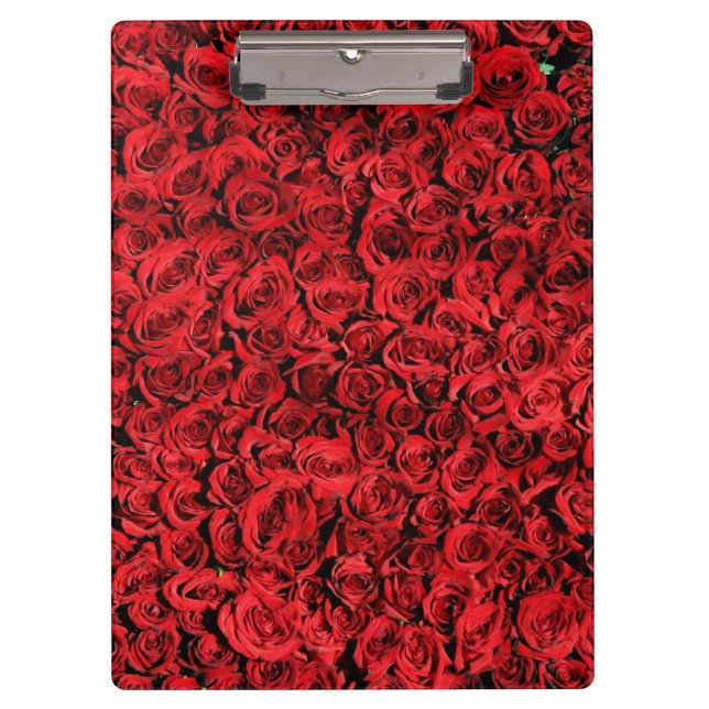 Red Roses Pattern-37431 Clipboard (Front)