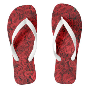 Red Roses Pattern-37431 Flip Flops