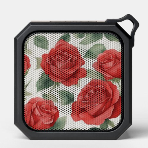 Red roses pattern bluetooth speaker