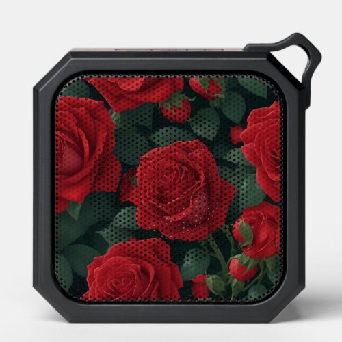 Red roses pattern bluetooth speaker