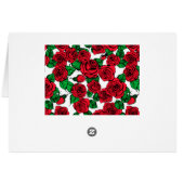 Red roses pattern cards (Back Horizontal)