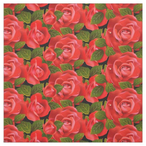 Red Roses Pattern Fabric