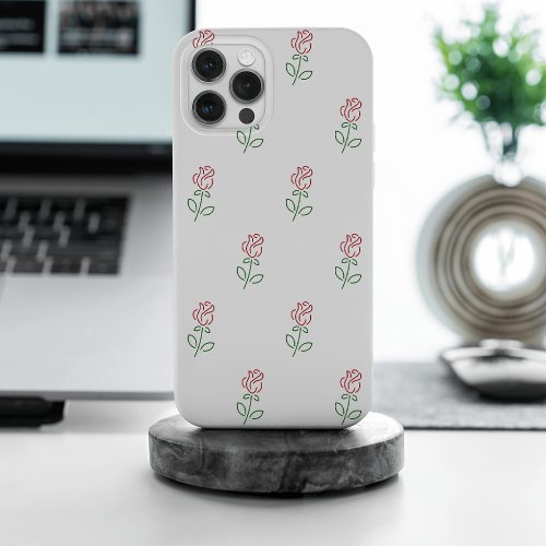 Red Roses Pattern Of Roses Floral Pattern Flowe iPhone 15 Pro Max Case