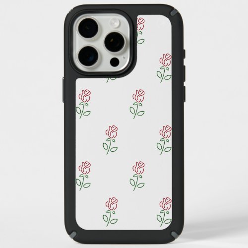 Red Roses Pattern Of Roses Floral Pattern Flowe iPhone 15 Pro Max Case