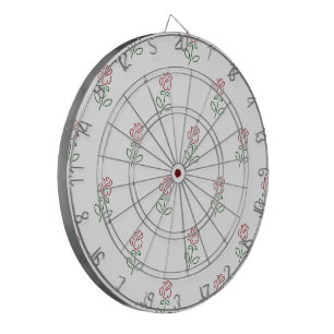 Red Roses, Pattern Of Roses, Flowers Dart Board
