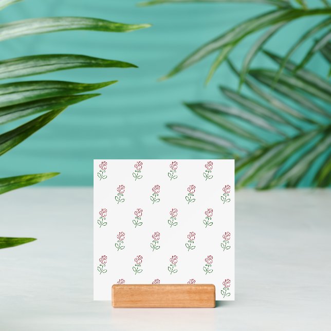 Red Roses, Pattern Of Roses, Flowers Holder (Insitu 2)
