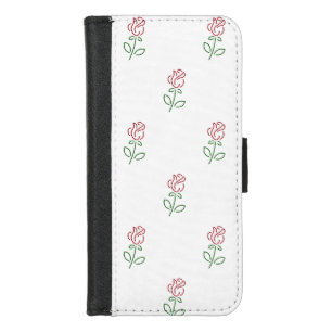 Red Roses, Pattern Of Roses, Flowers iPhone 8/7 Wallet Case