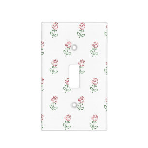 Red Roses, Pattern Of Roses, Flowers Light Switch Cover