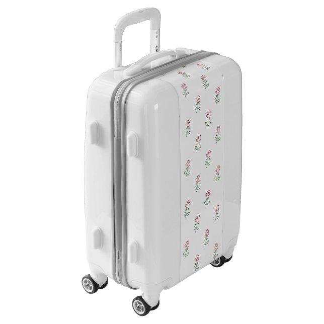 Red Roses, Pattern Of Roses, Flowers Luggage (Rotated Left)