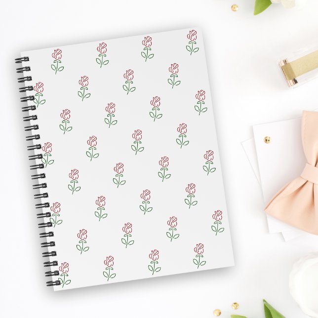 Red Roses, Pattern Of Roses, Flowers Notebook (Creator Uploaded)