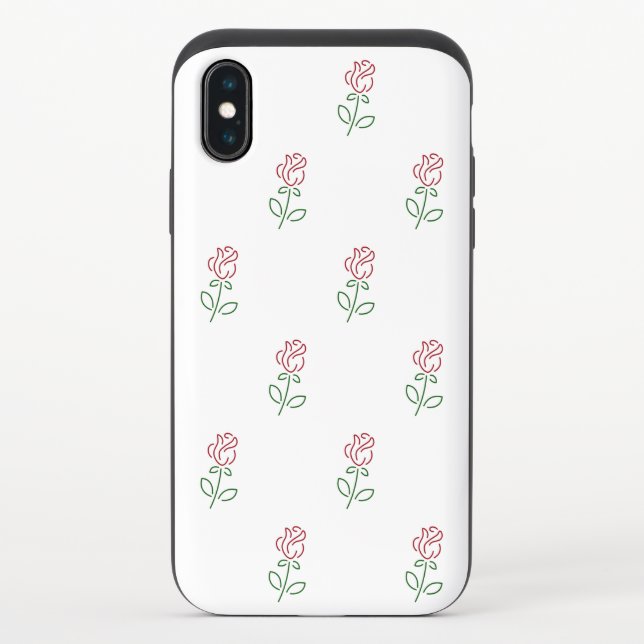 Red Roses, Pattern Of Roses, Flowers Uncommon iPhone Case (Back)