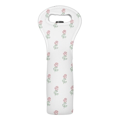 Red Roses Pattern Of Roses Flowers Wine Bag