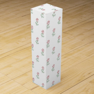Red Roses, Pattern Of Roses, Flowers Wine Box