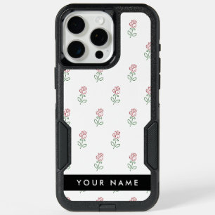 Red Roses, Pattern Of Roses, Your Name iPhone 15 Pro Max Case