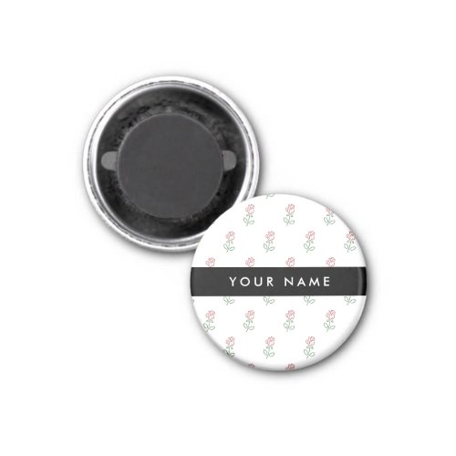 Red Roses Pattern Of Roses Your Name Magnet