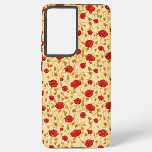 Red Roses pattern Samsung Galaxy S21 Ultra Case