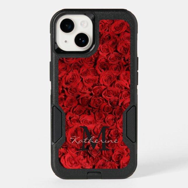 Red Roses Personalised Otterbox iPhone Case (Back)