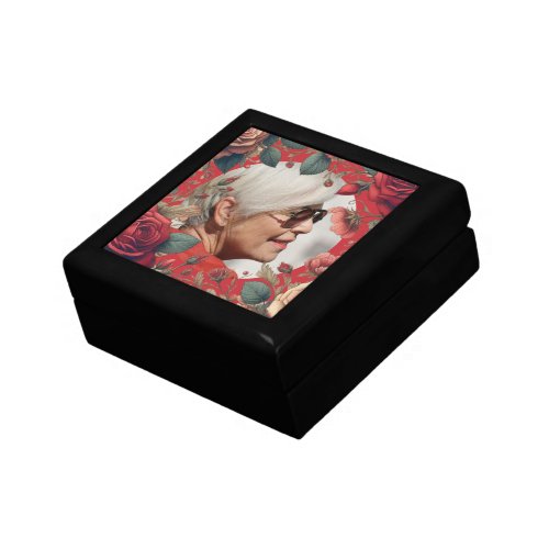 Red Roses PHOTO Memorial Keepsake Sentimental Gift Box