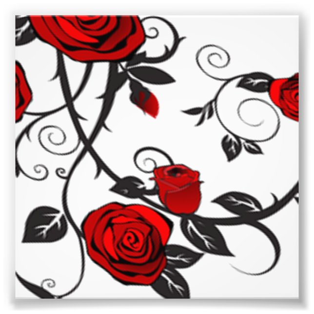 Red Roses Photo Print (Front)
