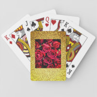 Red Roses Playing Cards