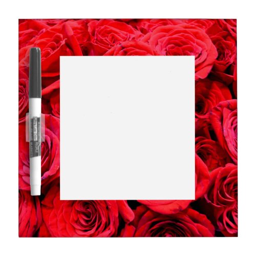 Red Roses red floral red flowers Dry Erase Board