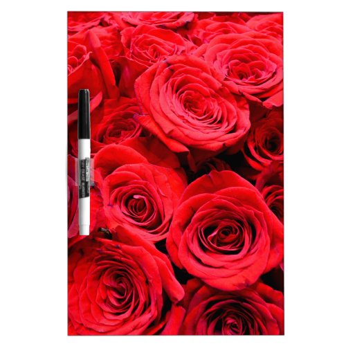 Red Roses red floral red flowers Dry_Erase Board