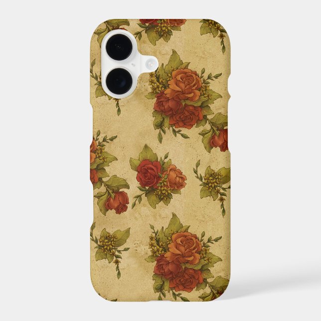 Red Roses, Red Flowers, Pattern Of Flowers Iphone Case (Back)