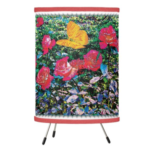 Red Roses Red Roses Tripod Lamp