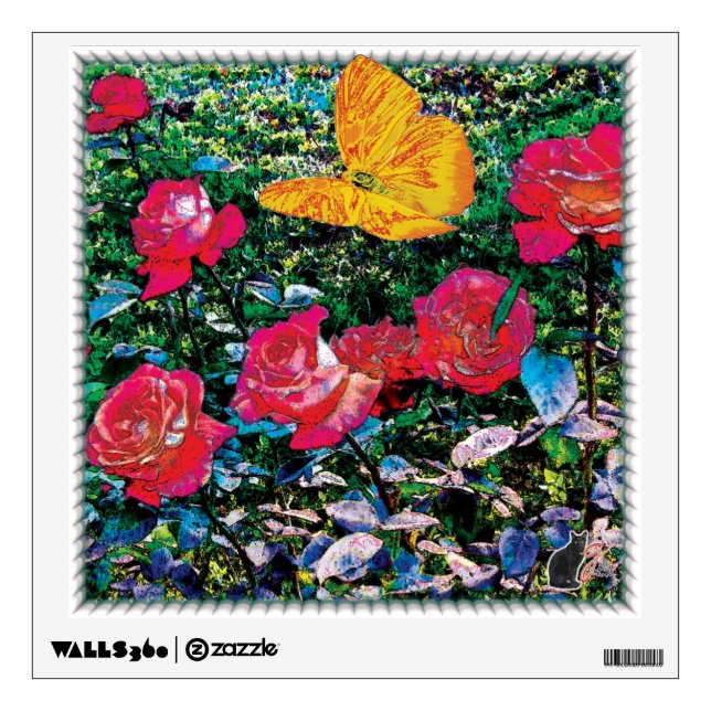 Red Roses Red Roses Wall Sticker (Front)