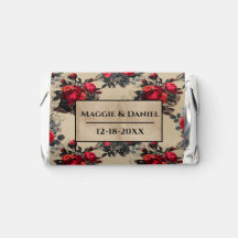 Red Roses Romantic Wedding Favors Elegant Candy