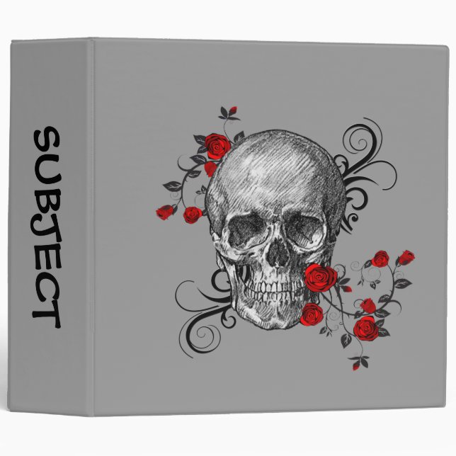 Red Roses Skull Binder (Front/Spine)