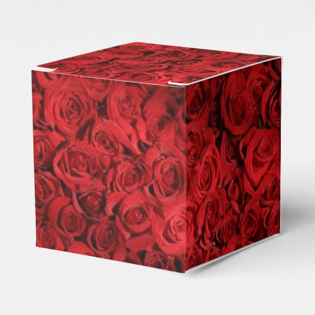 Red Roses Smash Favor Boxes (Front Side)