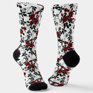 Red roses . socks